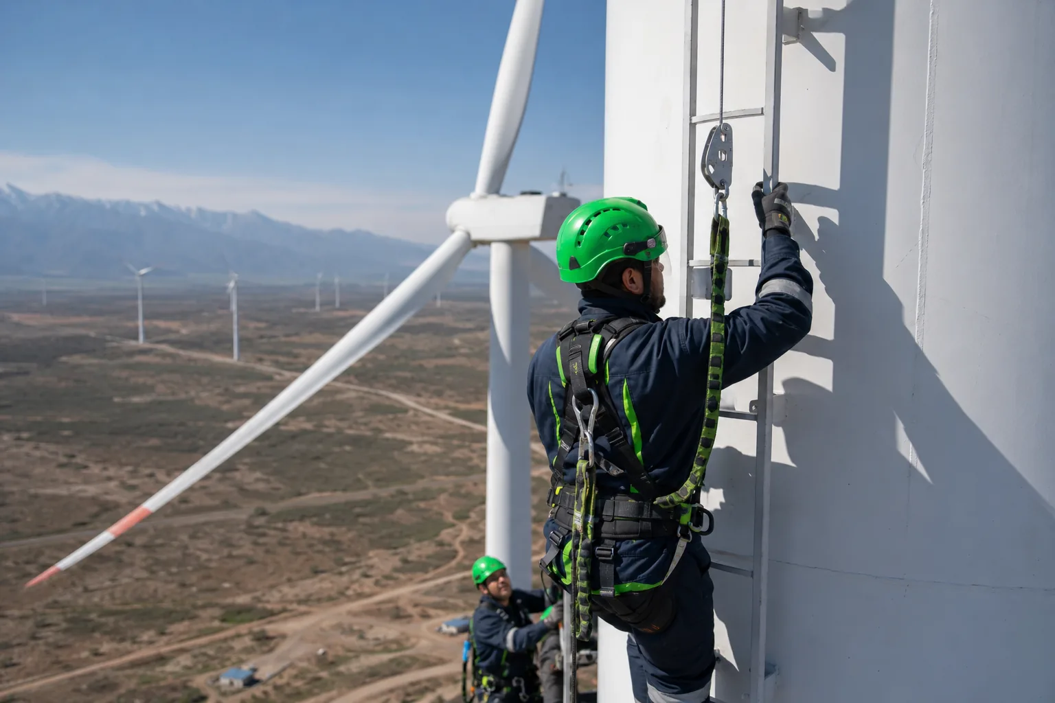 Líneas de vida para energía eólica